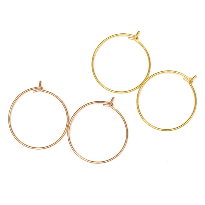 フープ ステンレス ピアス金具 20mm(1ペア)