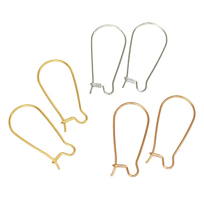 キドニーフック ステンレス ピアス金具 25×12mm(1ペア)