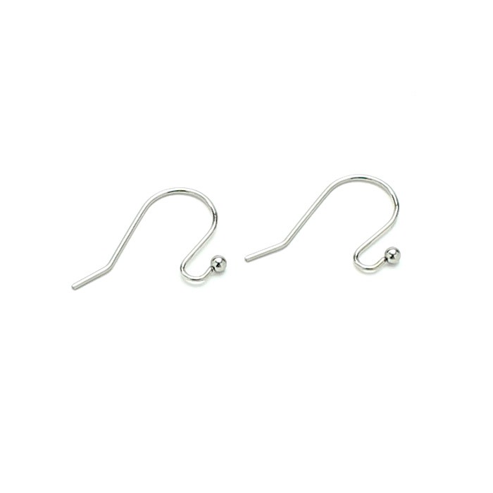 玉付き U字 フック ステンレス ピアス金具(1ペア)