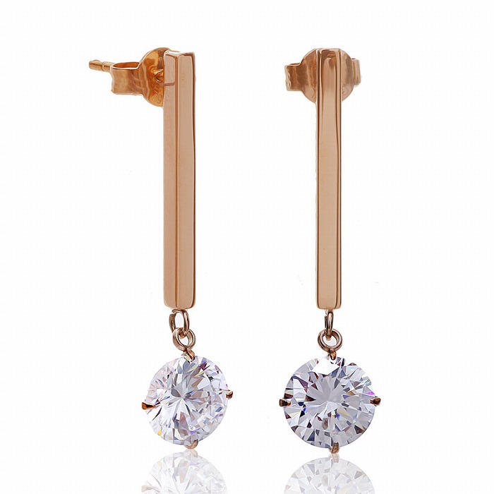 スティック 1ジュエル ステンレス ピアス(1ペア) ボックス入り