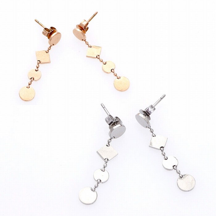 グラフィックプレート 3連 ステンレス ピアス(1ペア) ボックス入り