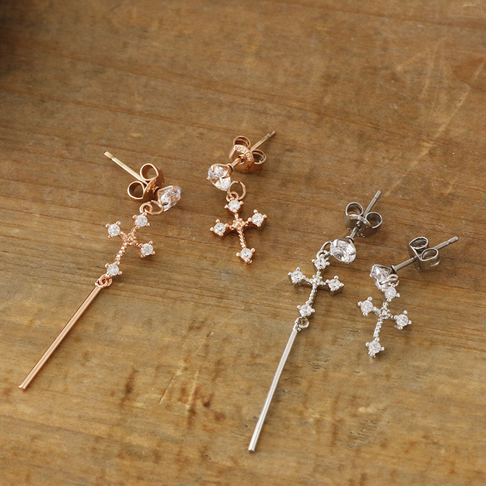クロスジュエル ステンレス ピアス(1ペア)ボックス入り
