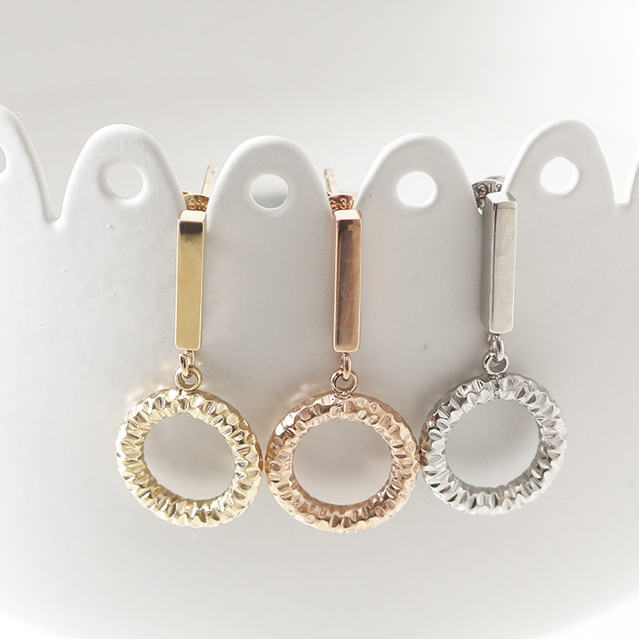 スティック&デザインフープ ステンレス ピアス(1ペア)ボックス入り